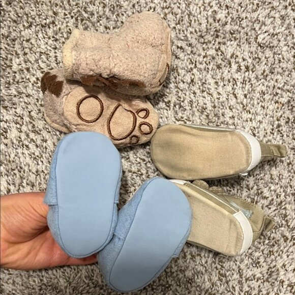 Carters Kids Moccasins in Blue and Tan - Picture 3 of 3